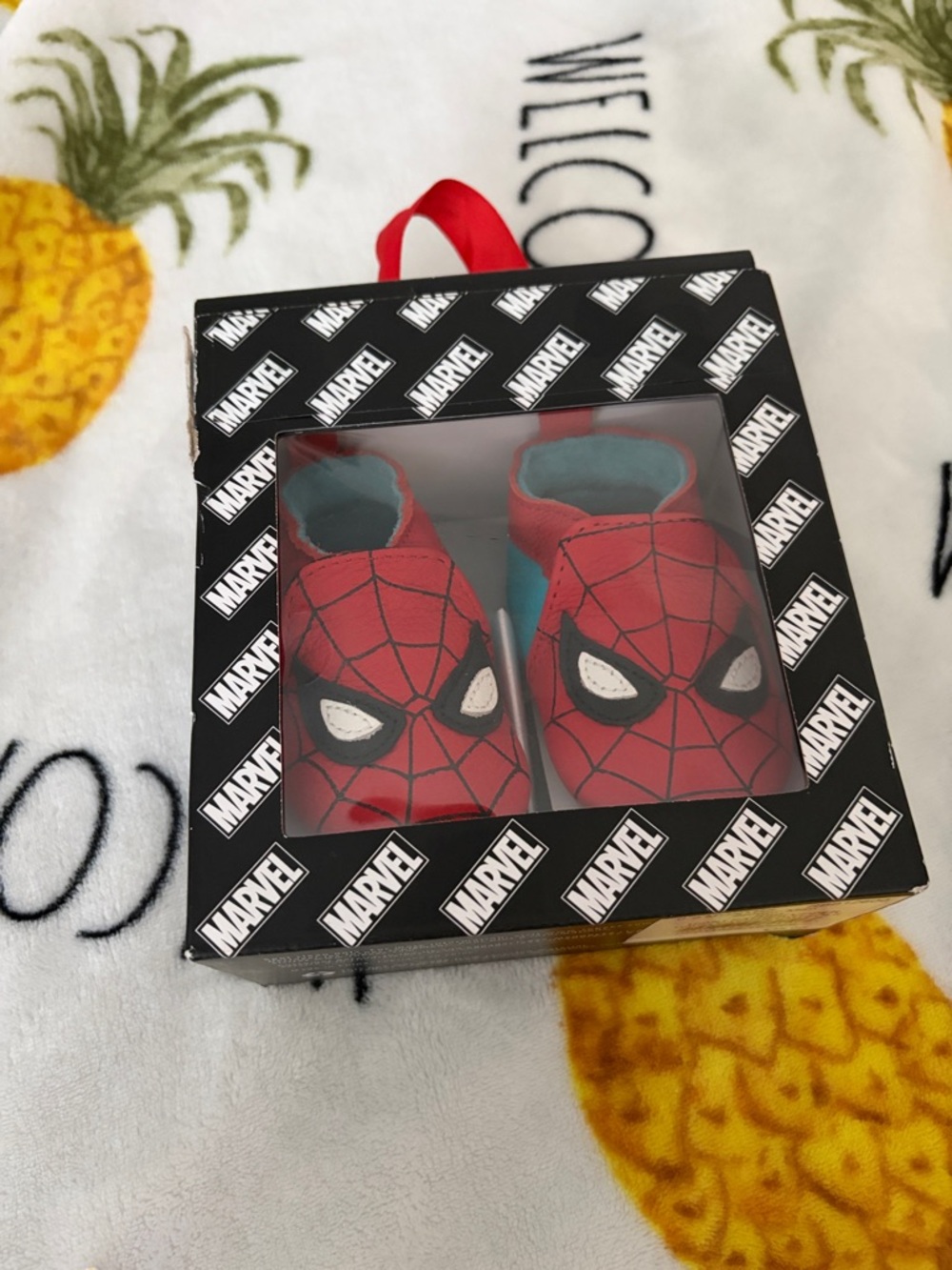 Marvel Red & Blue Spider-Man Baby Slippers babies slippers 0-6 months